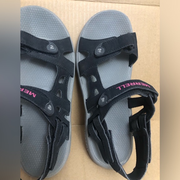 Sz 7 WOMENS MERRELL HIKING SUMMER WATERPROOF SANDALS - Picture 3 of 4